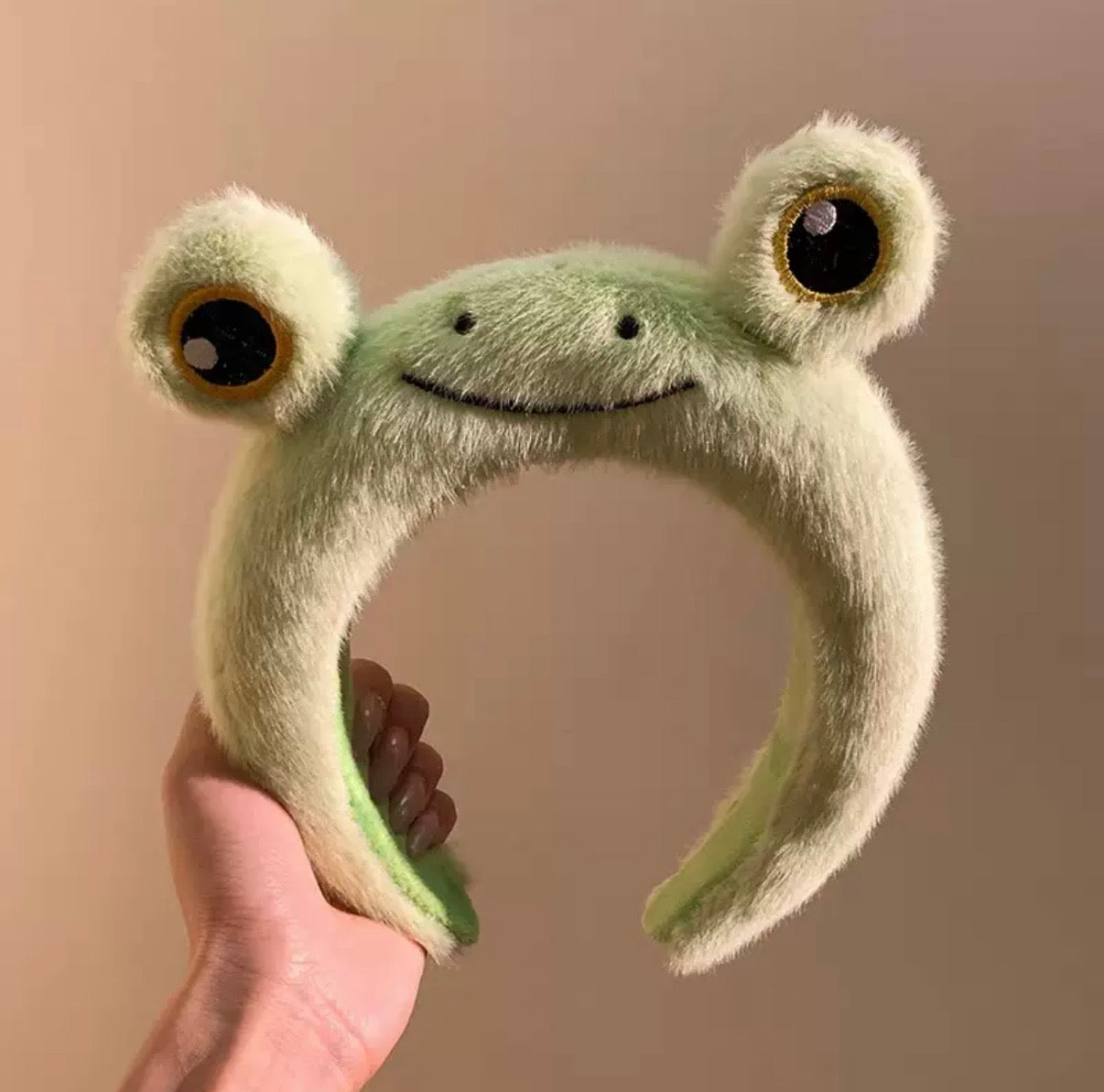 Cute Frog Headband with Big Eyes – Soft Plush Animal Hairband for Kids & Adults | Funny Costume & Party Accessory